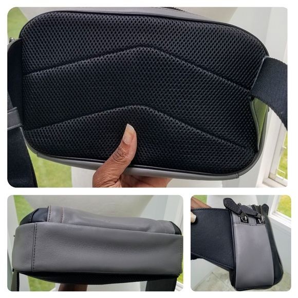 Coach Graham Leather Utility Gray/Black Bling Bag - Picture 3 of 5
